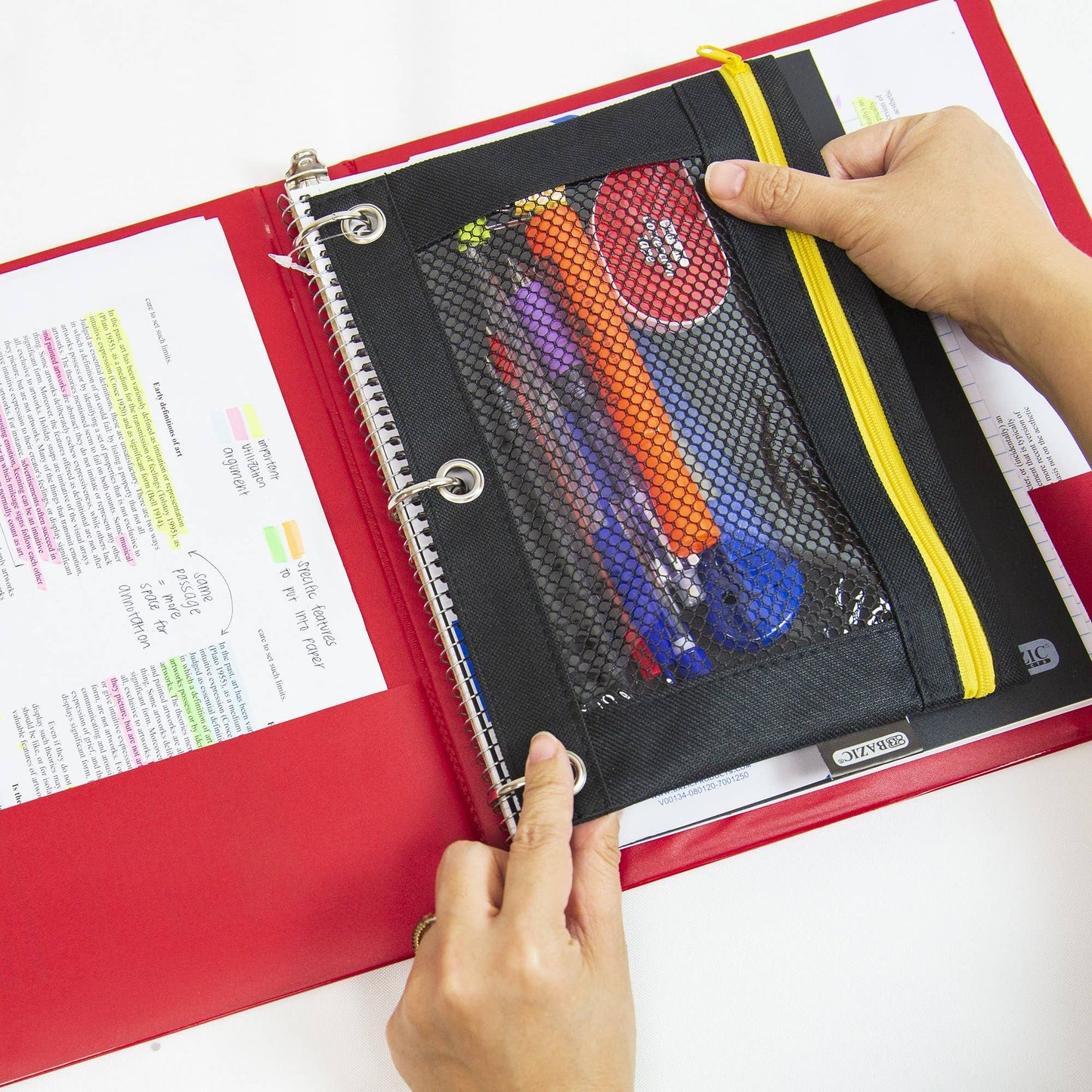 1.5" Assorted Color 3-Ring Binder w/ 2-Pockets
