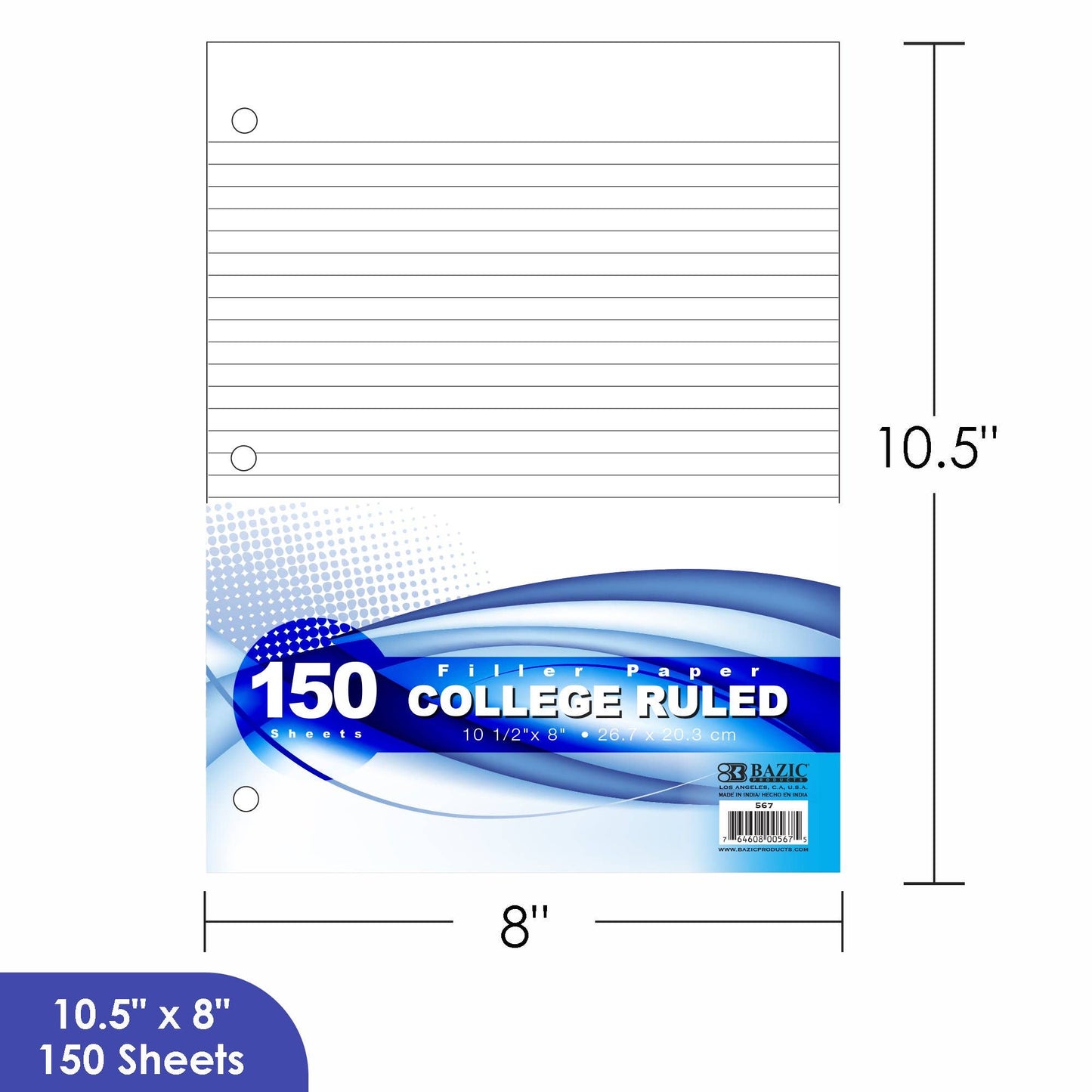 150 ct Filler Paper: College ruled