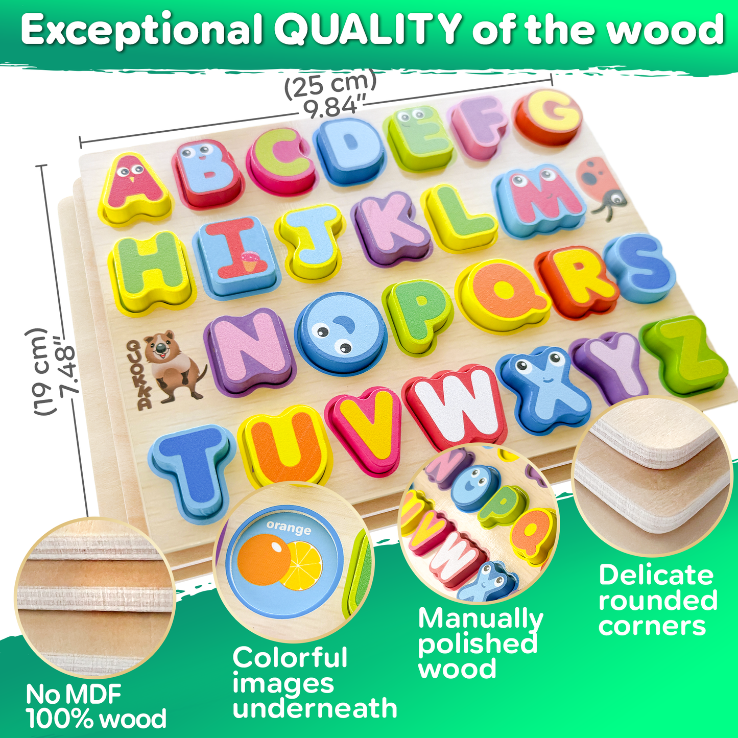 Montessori Chunky Wooden Puzzles | 3xSET