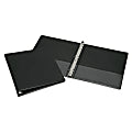 3-Ring Binder, 1" Round Rings, Black