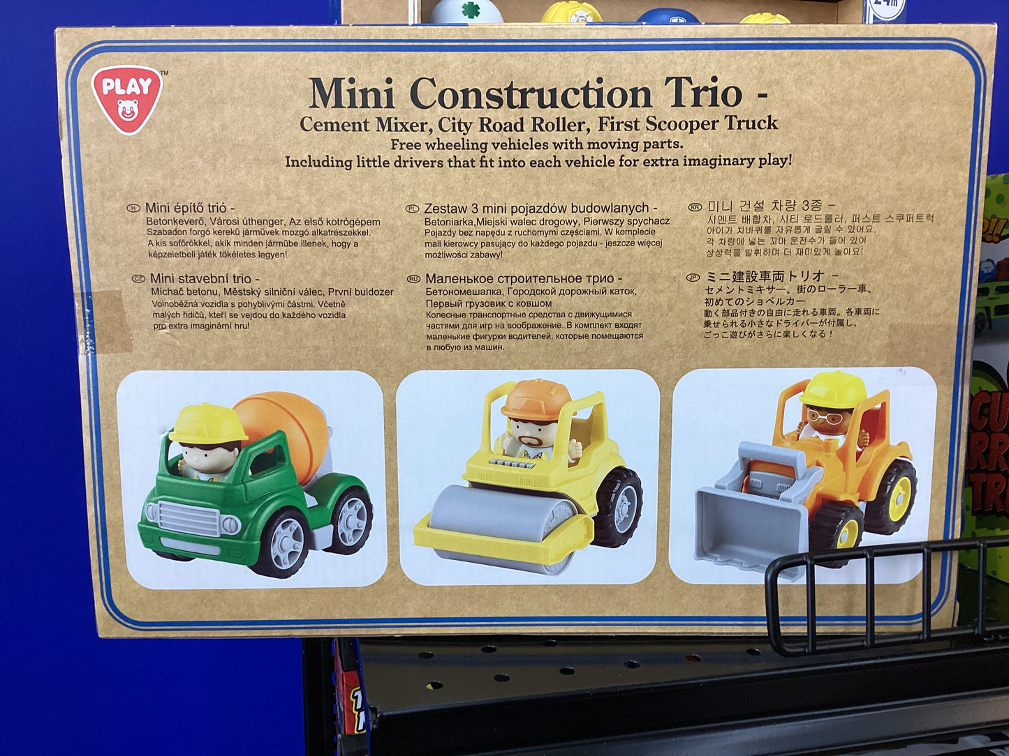Mini Construction Trio -Cement Mixer, City Roller, First scooper Truck