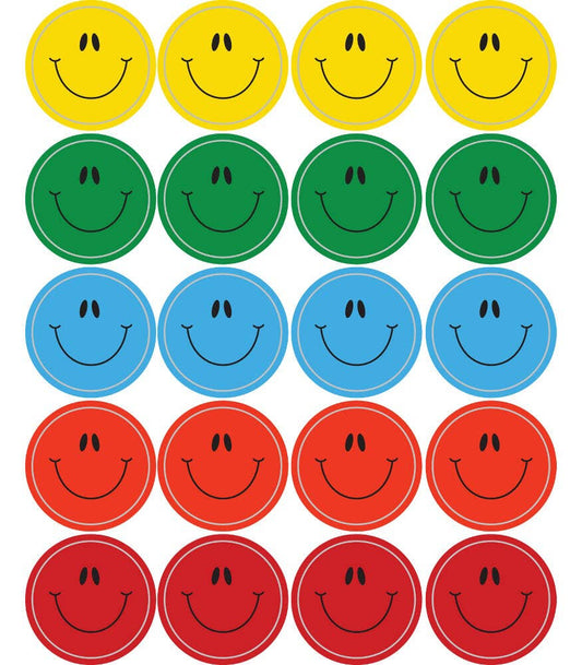 Smiley Faces, Multicolor Shape Stickers