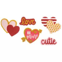 Glitter Heart Foam Stickers
