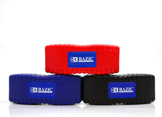 BAZIC Products Ergonomic Magnetic Whiteboard Eraser | wipes dry erase marker and chalk cleanly from boards