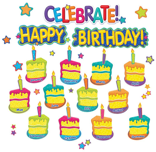 Color My World Birthday Mini Bulletin Board Set