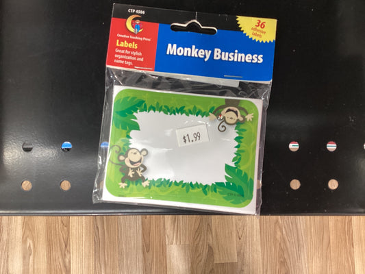 Monkey business Name tags