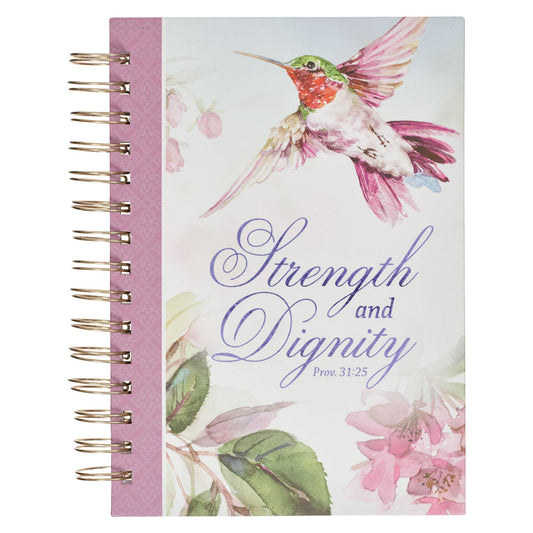 Strength & Dignity Purple Hummingbird Wirebound Journal