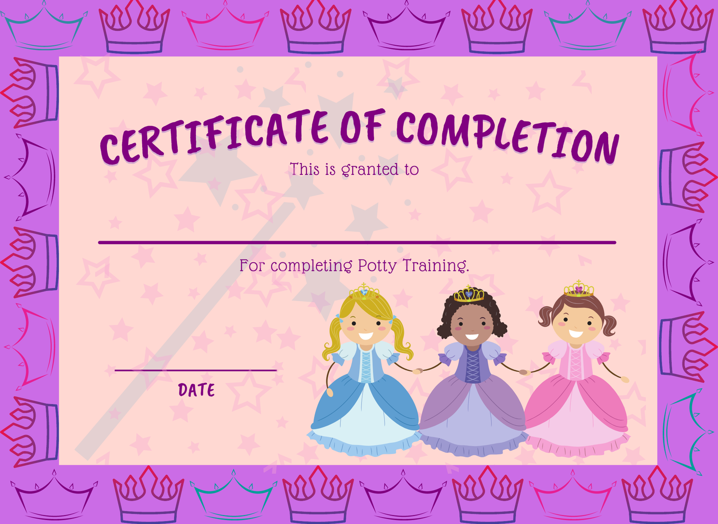 Princess Potty Training Kit with Zero Waste Stickers