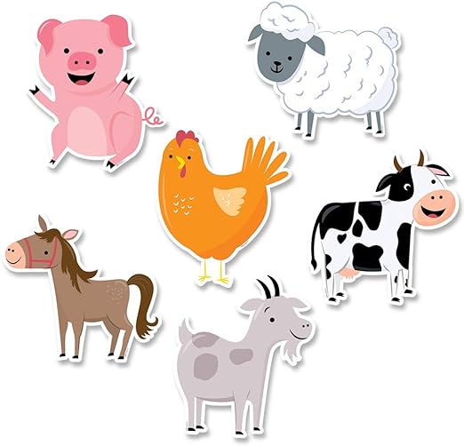 Creative Teaching Press Farm Friends 6" Designer Cut-Outs