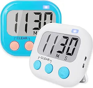 Timer for KidsMagnetic Classroom Timer 2Pack-White Blue