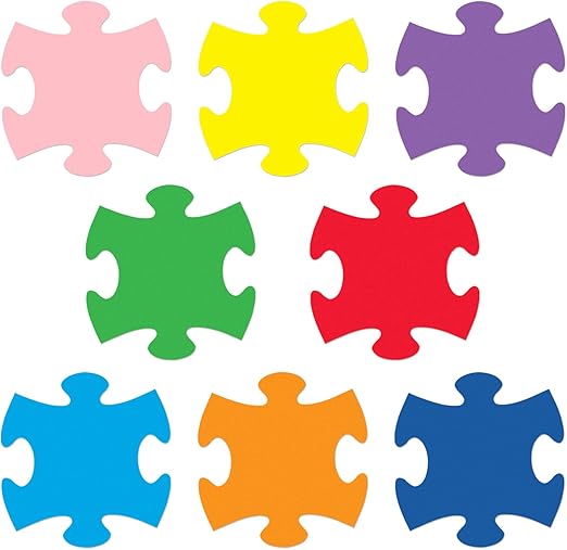 200 Pcs Puzzle Pieces Cutouts Paper