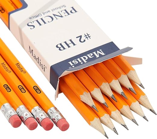 Madisi Wood-Cased #2 HB Pencils