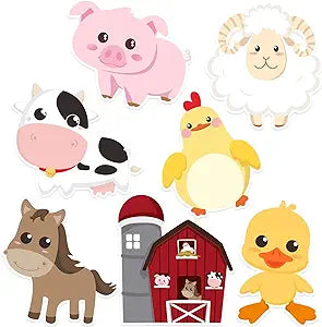 35 Pieces Farm Animals Decor Farm Animal Party Decorations and Supplies