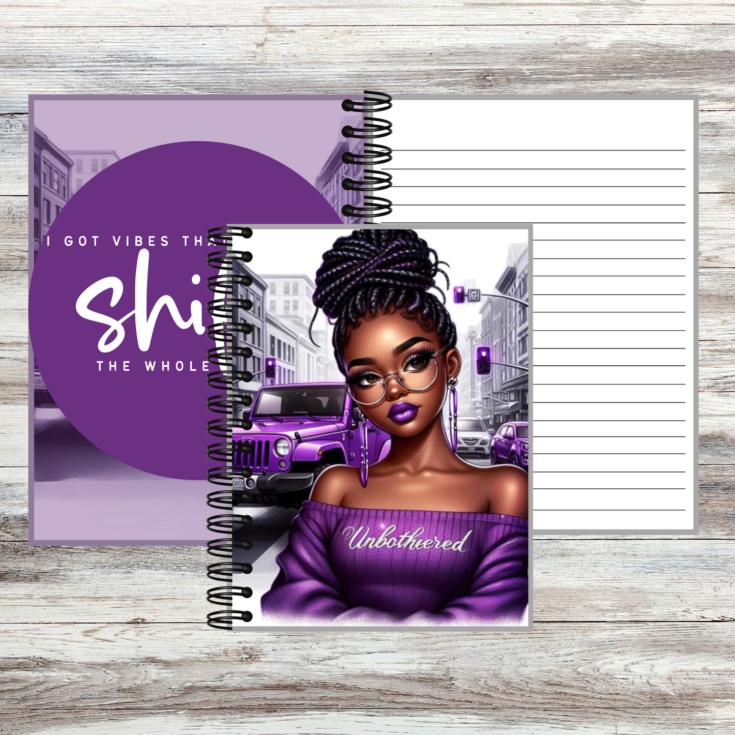 City Girl Notebook: Purple