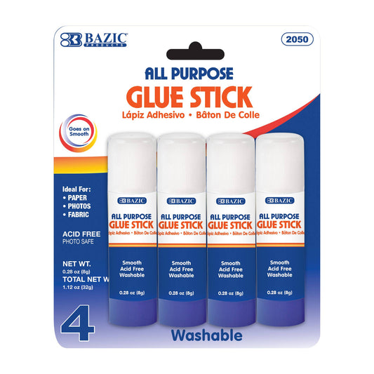 Glue Stick Premium 0.28 oz (8g)(4/Pack): 24