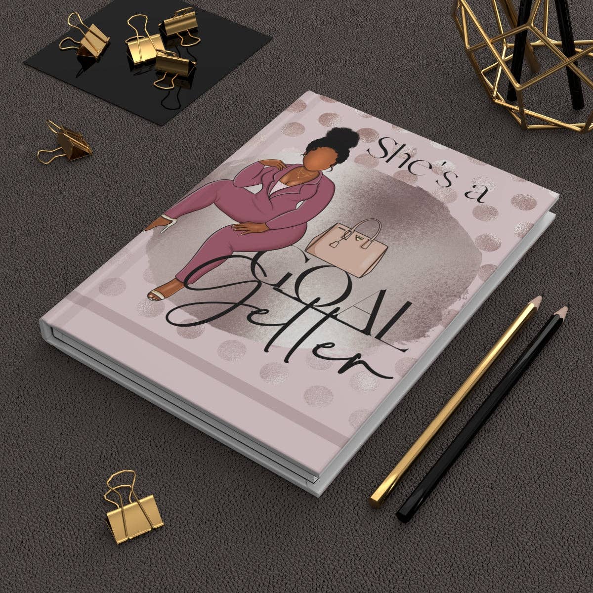 Goal Getter Pink Blush Hardcover Journal: Journal