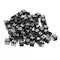 1/2lb. Black Square Alphabet Beads