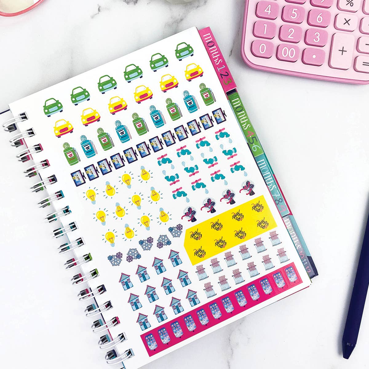 Budget Binder™ Bill Tracker Financial Planner | Open Stock: Stripes