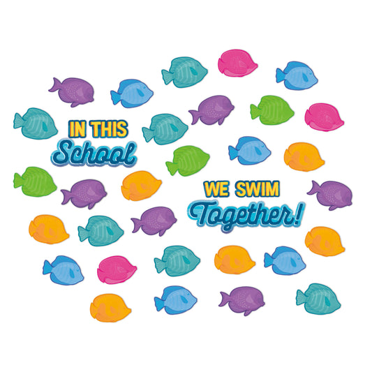 Seas the Day We Swim Together Mini Bulletin Board Set