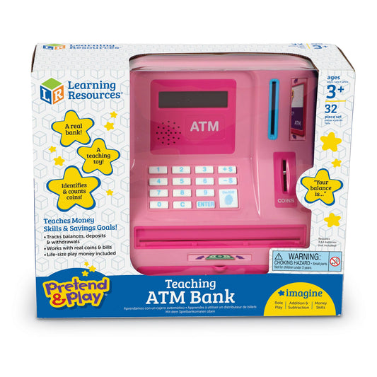 Pretend and Play® Teaching ATM Bank - Pink