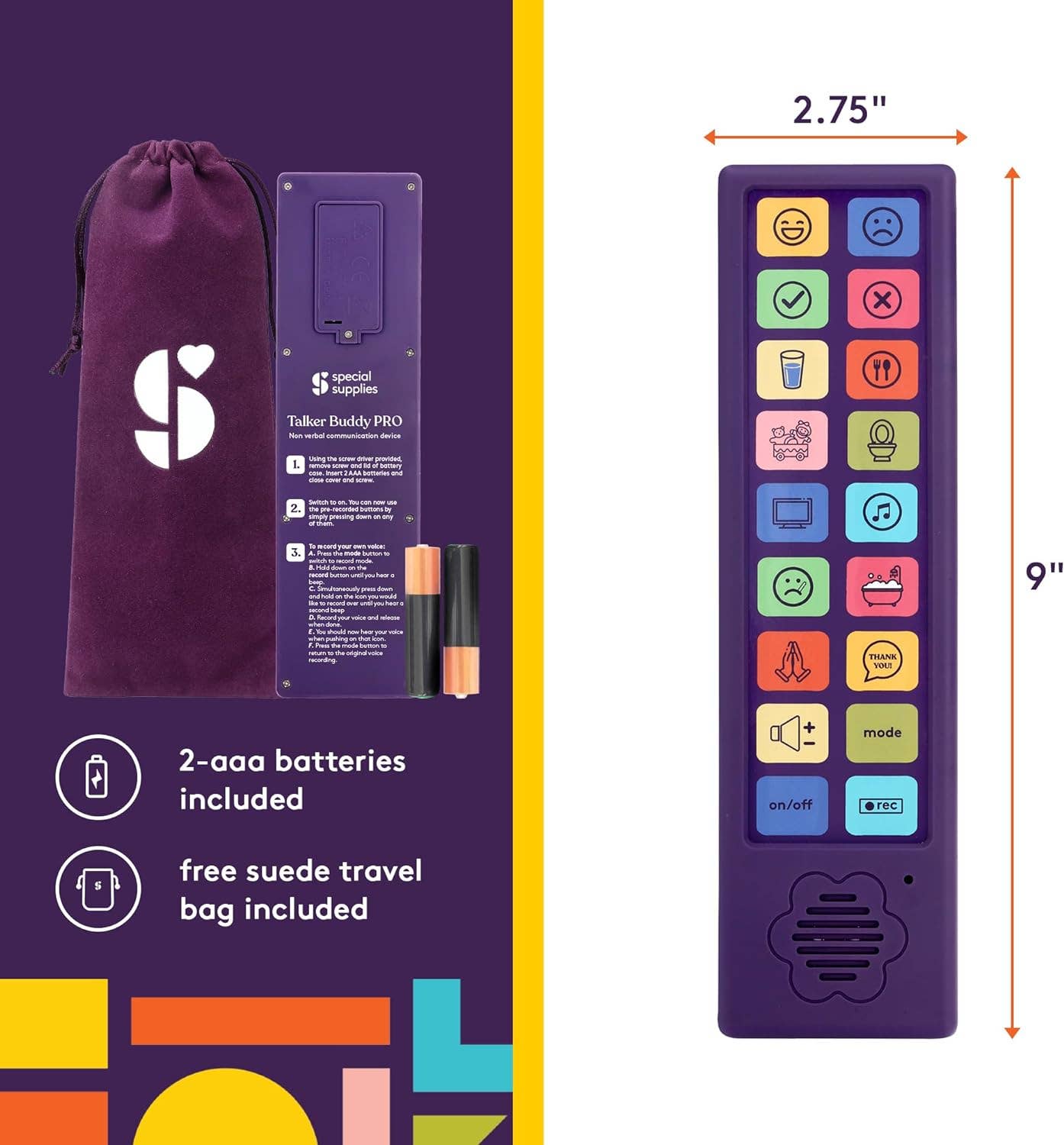 Special Supplies AAC Communication Device w/Recording Option