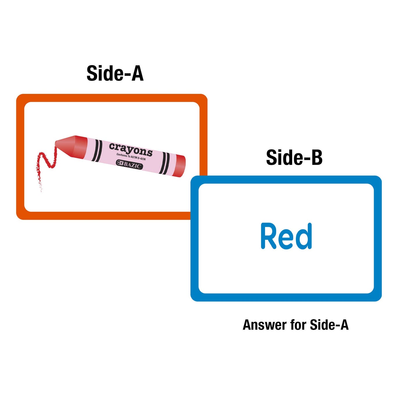 Colors and Shapes Flash Cards, Durable Printed Cards: 24