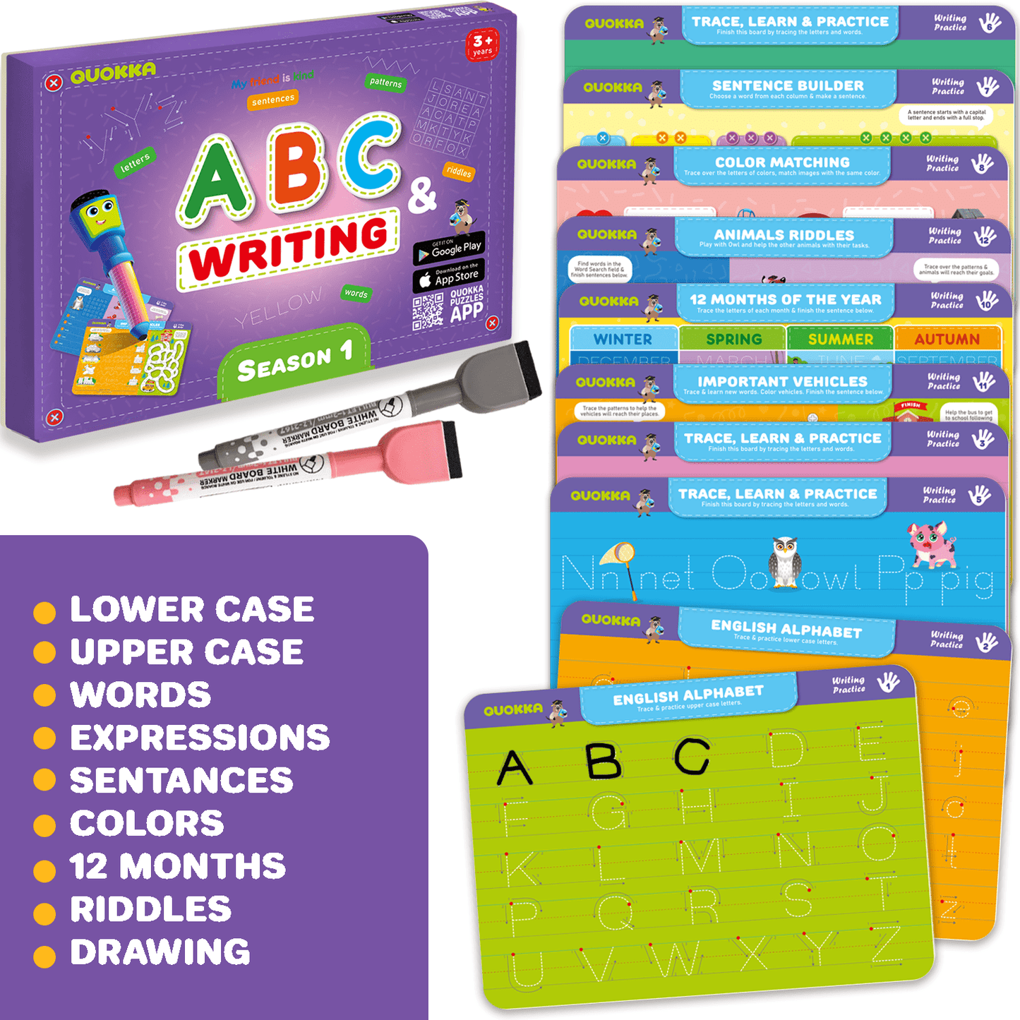 Busy Book Handwriting for Toddlers | 2X Set ABC & NUMBERS