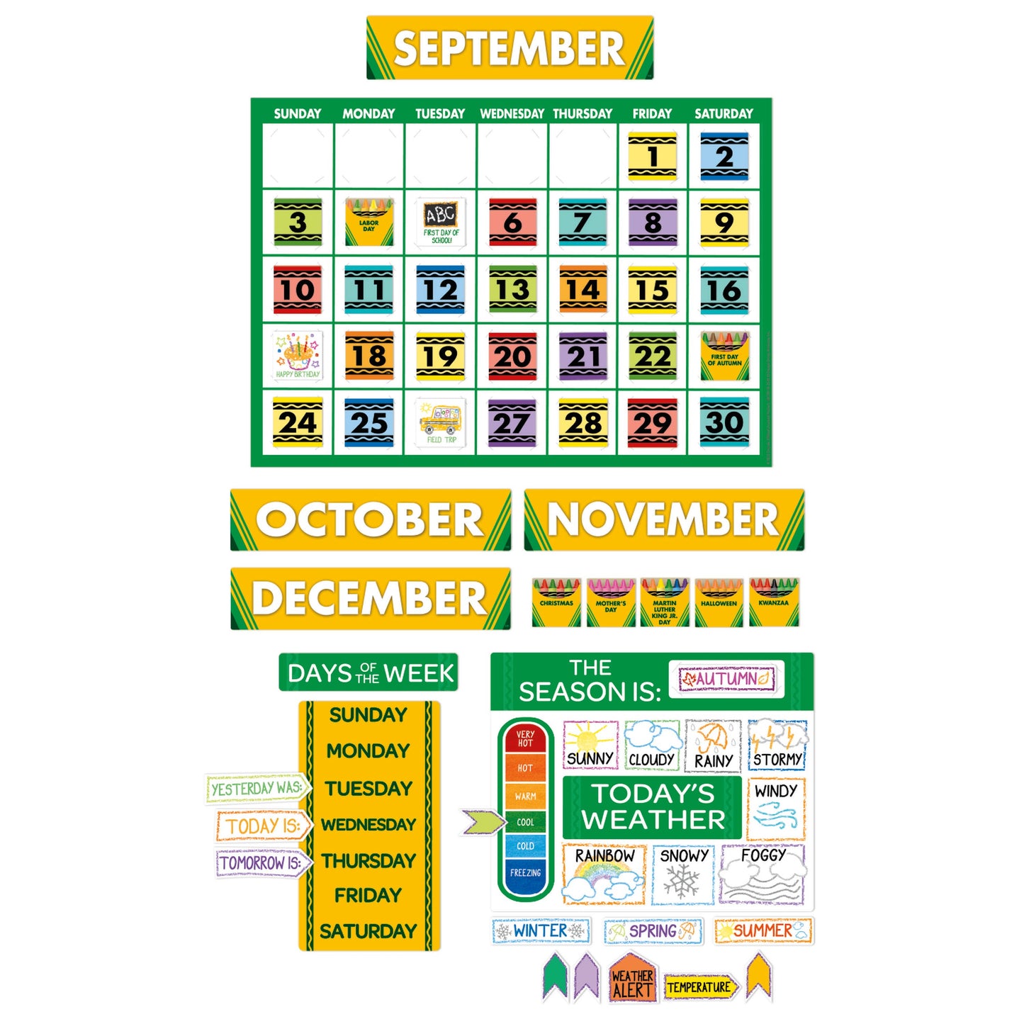 Crayola® Calendar Bulletin Board