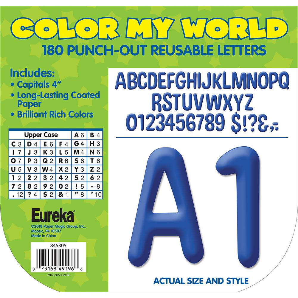 Color My World Blue Deco Letters