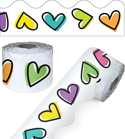 Kind Vibes 65 Feet Heart Bulletin Board Borders