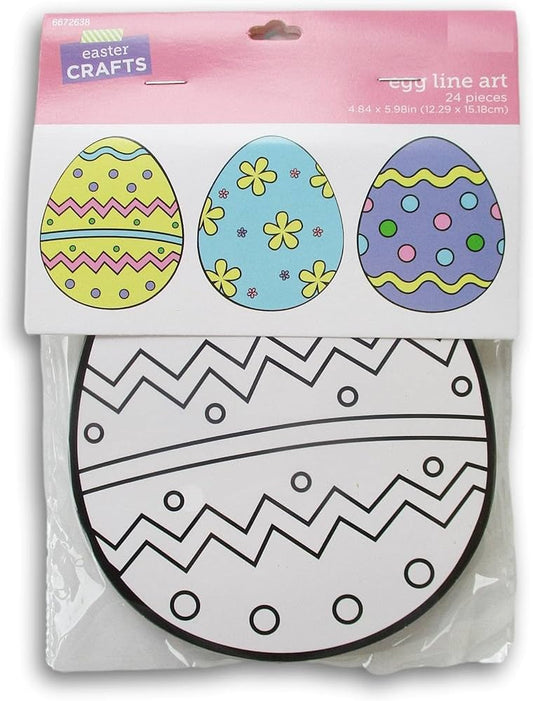 Easter Craft Egg Line Art