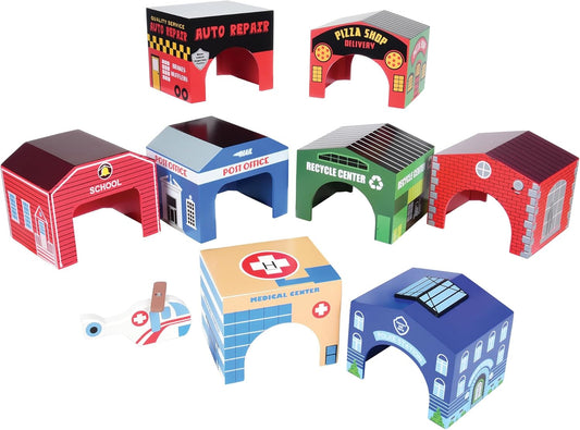 Constructive Playthings Community Wooden Toys and Helicopter