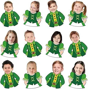 St. Patrick's Day DIY Cutouts March Leprechaun Suit and Dress Paper