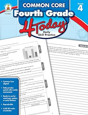 Common Core Fourth Grade 4 Today Workbook