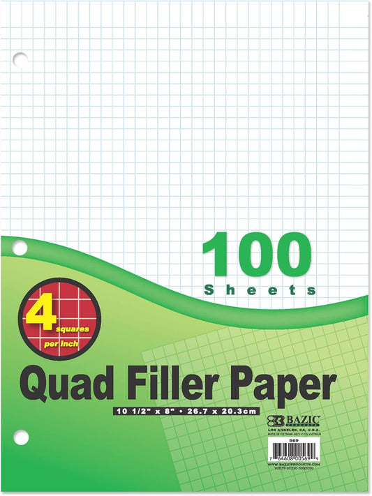 100  Sheet Quad Graph Paper