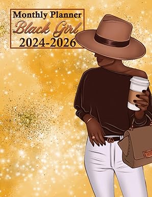 Black Girl 2024-2026 Monthly Planner: 3 Year