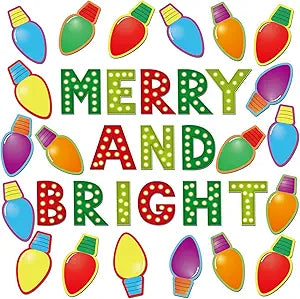 Christmas Cutouts Xmas Bulb Classroom Bulletin Board