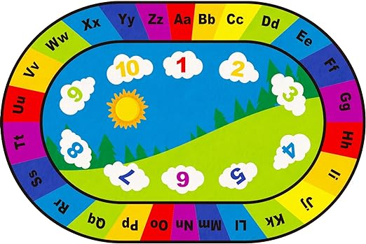 ABC Alphabet Number Classroom Rug Early Learning