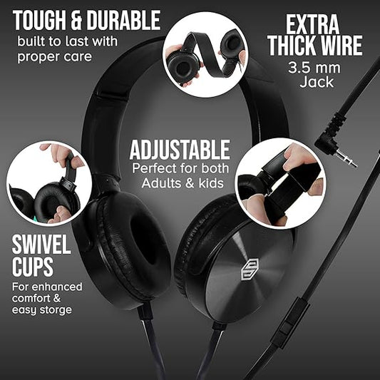 Premium Classroom Headphone & Mic Set 3.5mm