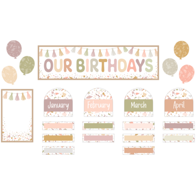 Terrazzo Tones Our Birthdays Mini Bulletin Board