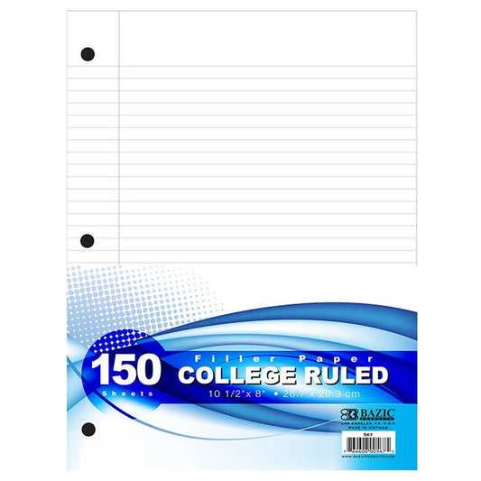 150 ct Filler Paper: College ruled