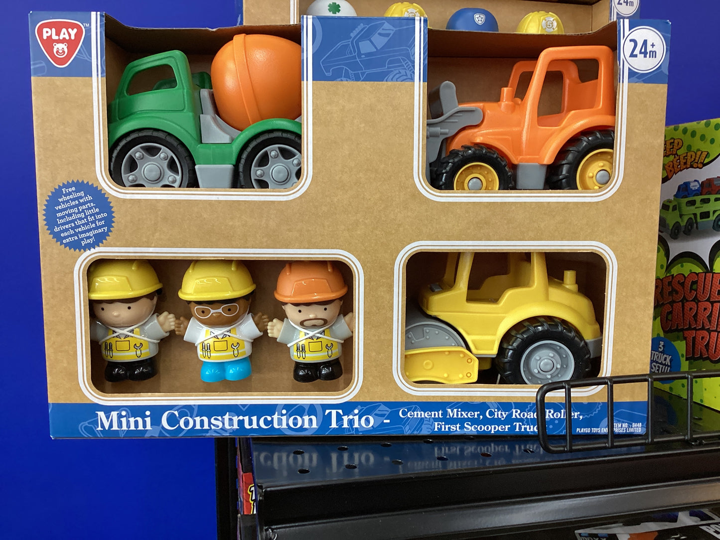 Mini Construction Trio -Cement Mixer, City Roller, First scooper Truck