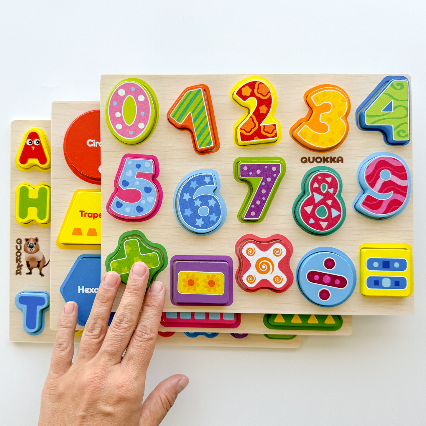 Montessori Chunky Wooden Puzzles | 3xSET