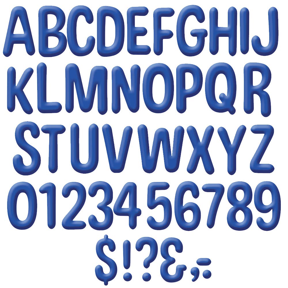 Color My World Blue Deco Letters