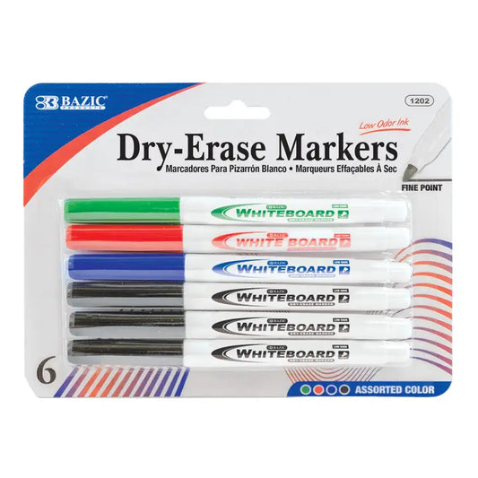 6 packs  Dry Eraser Markers