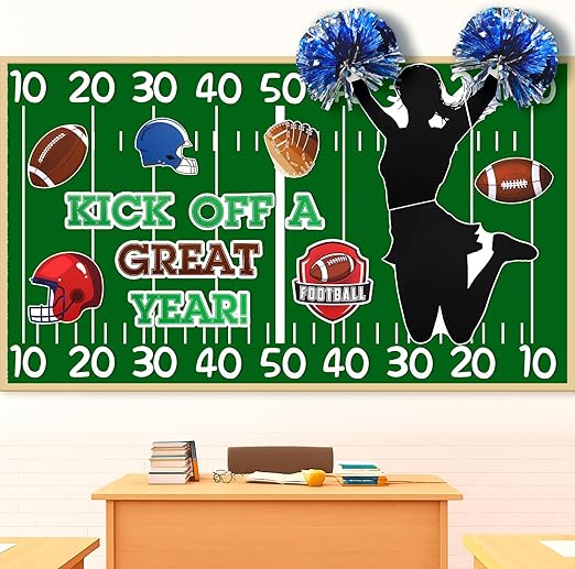 Football Bulletin Board Decorations Set 3D Kick Off