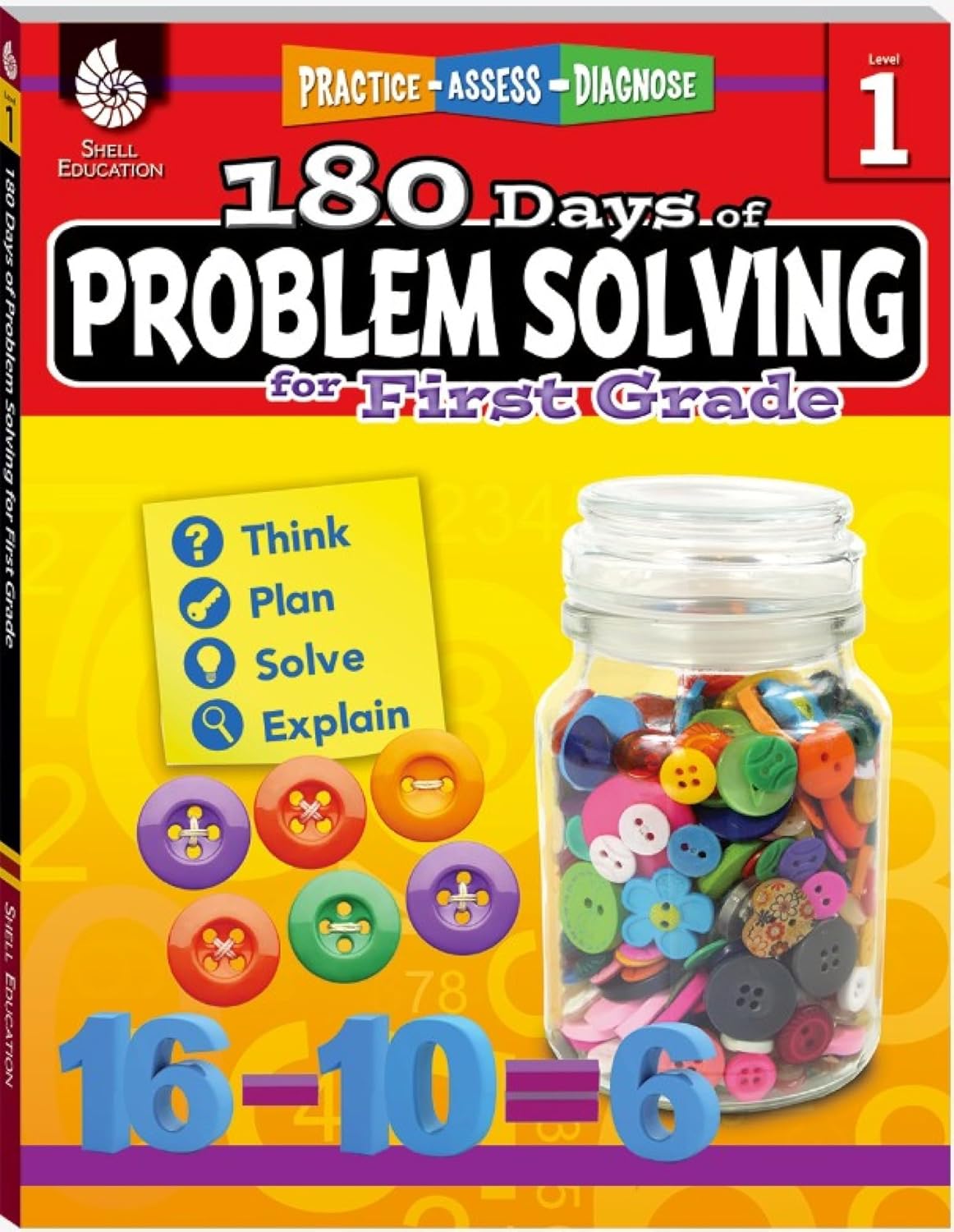 Shell Education 180 Days of Problem Solving for First Grade