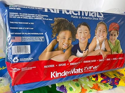 KinderMat, 1" Thick, 45" x 19" x 1", Red/Blue
