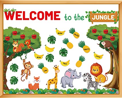 Welcome to The Jungle Bulletin Board Set