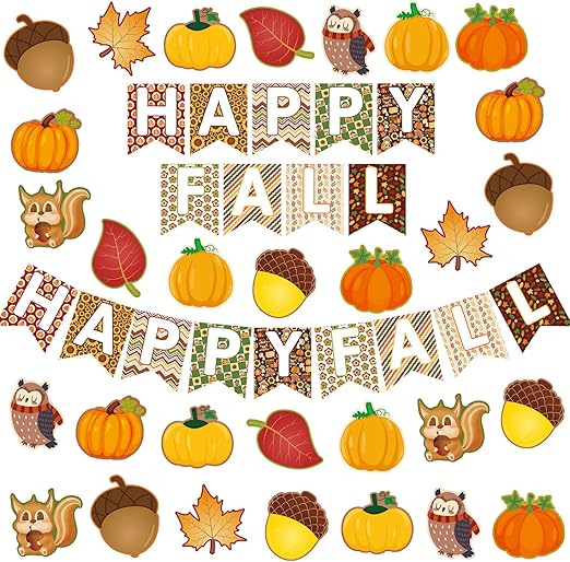 Happy Fall Cutouts Fall Classroom Decorations